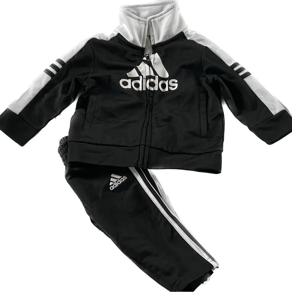 Adidas Black and White Track Suit Set 6 Months